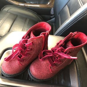 Booties Red and Shimmer